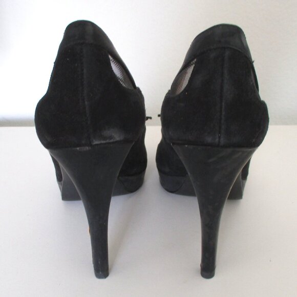 Marc Fisher "Violat" Womens Black Suede .5" Platform Peep w/3.5" Heel- Size 8.5M - Picture 10 of 11